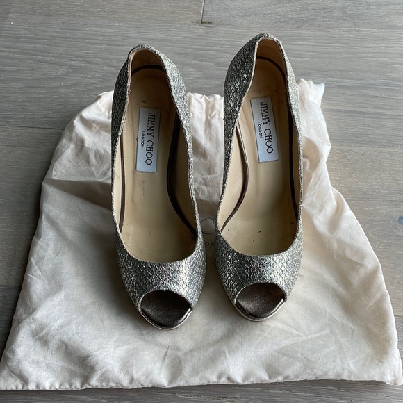 Jimmy Choo Dahlia Platform Pumps 37 1/2 - Picture 1 of 7